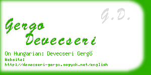 gergo devecseri business card